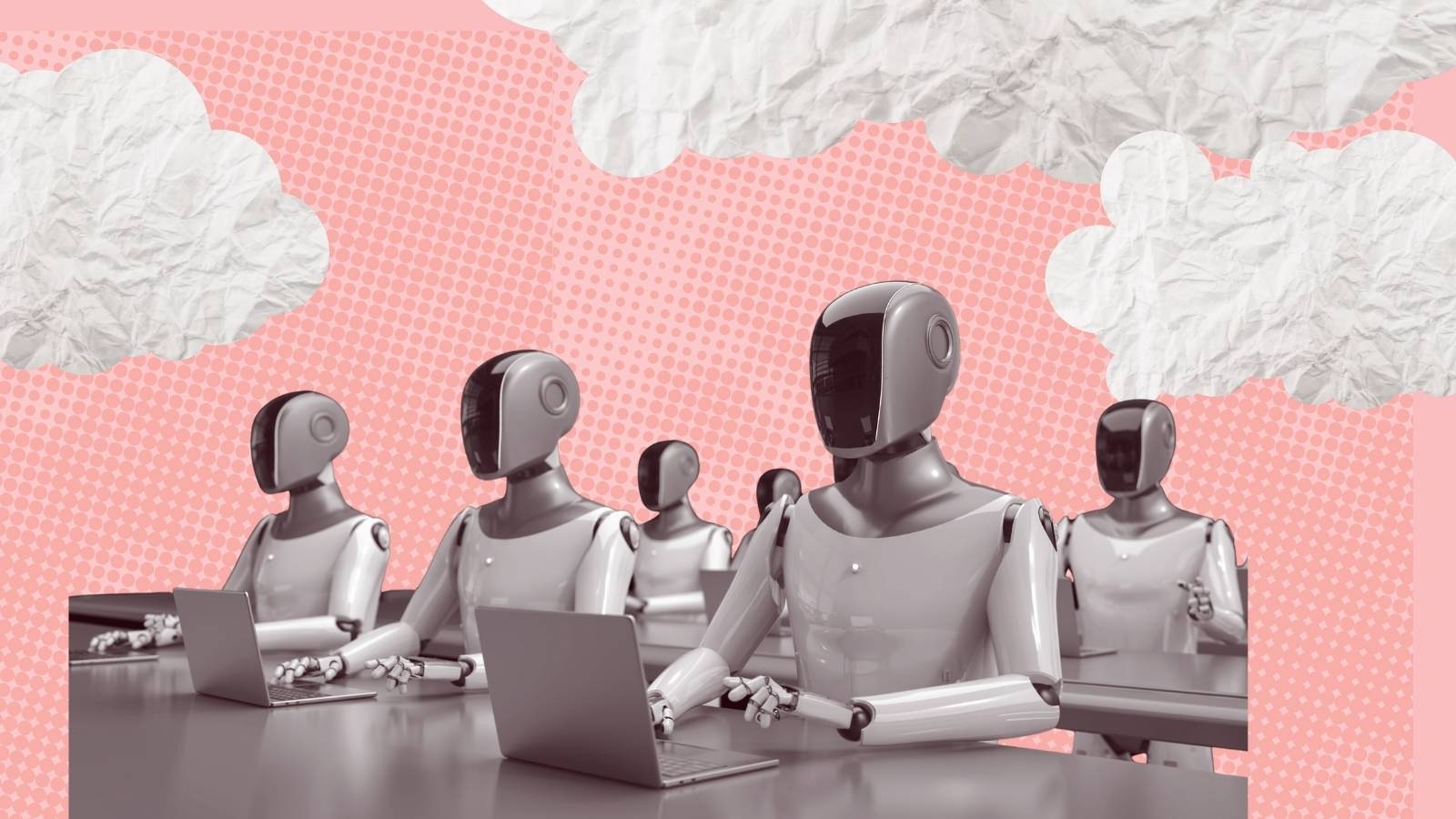 an image of robots using generative ai tools
