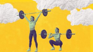 an image of a woman lifting weights