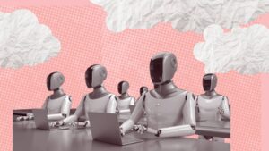 an image of robots using generative ai tools